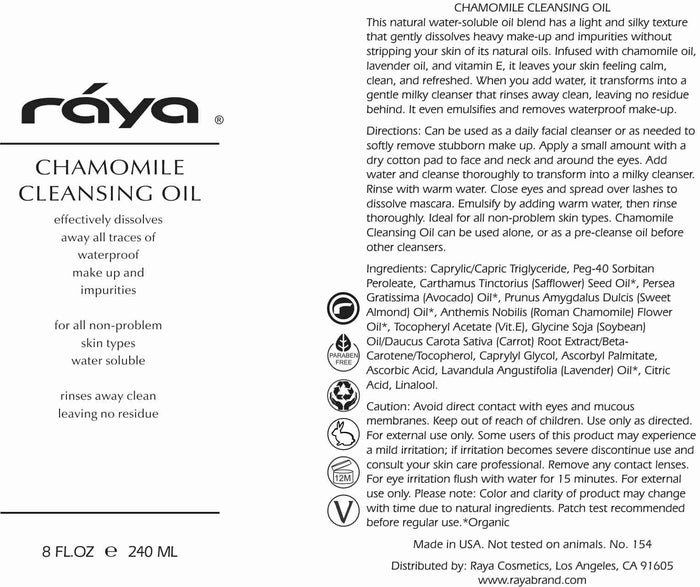 CHAMOMILE CLEANSING OIL (154) RAYA SPA - rayaspa