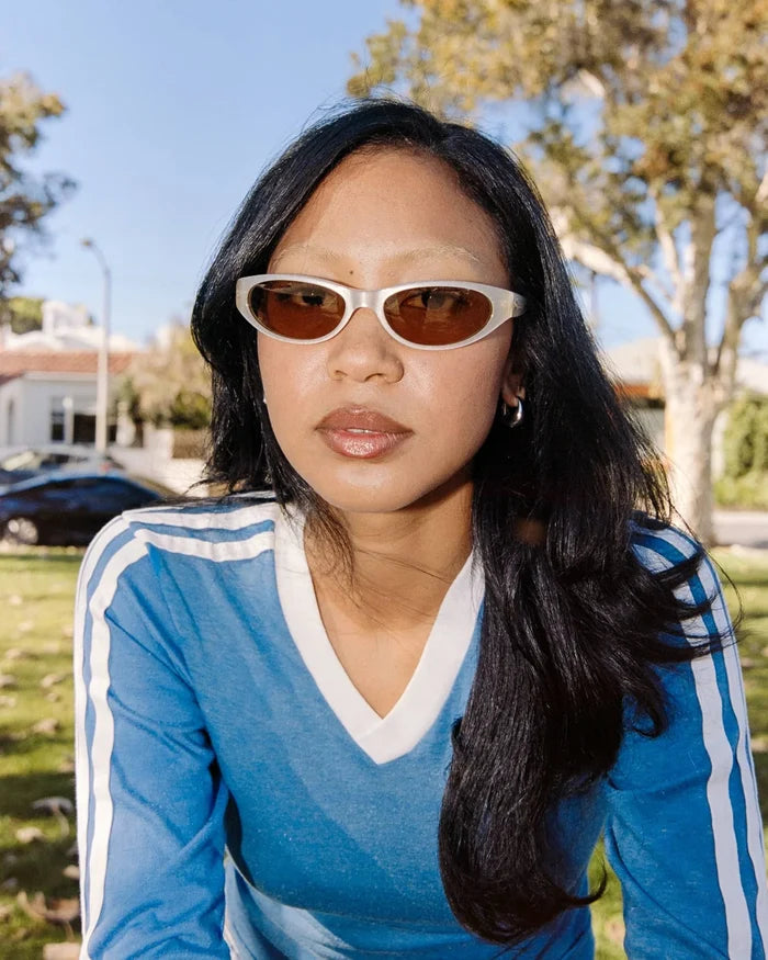Champagne Glitter Bio Mini Funk Sunglasses