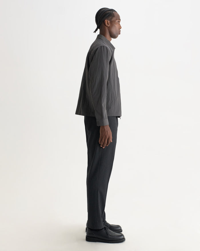 Charcoal Crinkle Lytton Overshirt