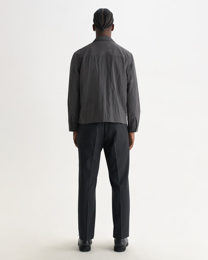Charcoal Crinkle Lytton Overshirt