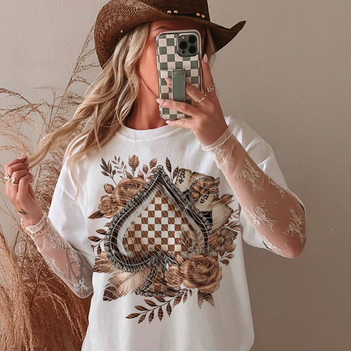 Checker Spades T-Shirt - 260 Broadway Boutique