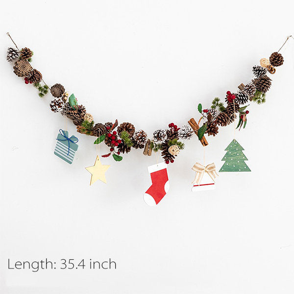 Pinecone String Lights with Christmas Décor