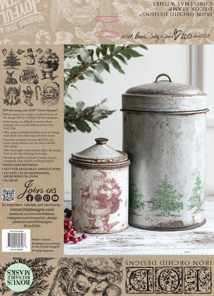Christmas Wishes Decor Stamp by Iron Orchid Design