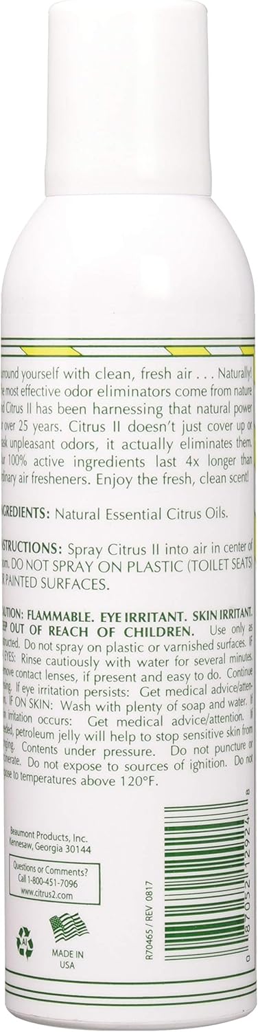 Citrus II Air Freshener Odor Eliminator, Lemon Scent, 5.2 Oz - 632112924-Single - LL Medico