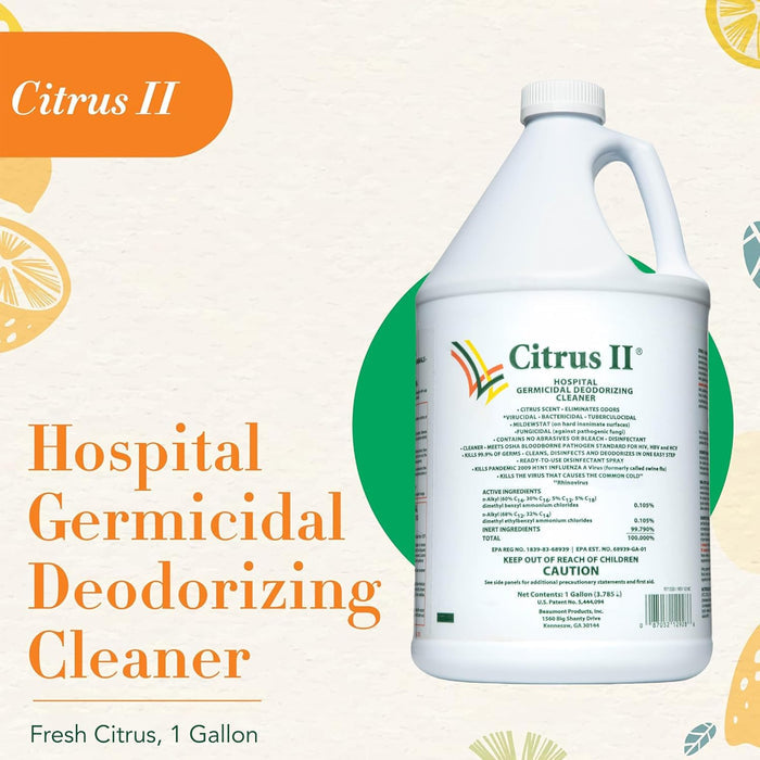 Citrus II Germicidal Deodorizing Cleaner, 1 Gallon Jug - 633712928-Single - LL Medico