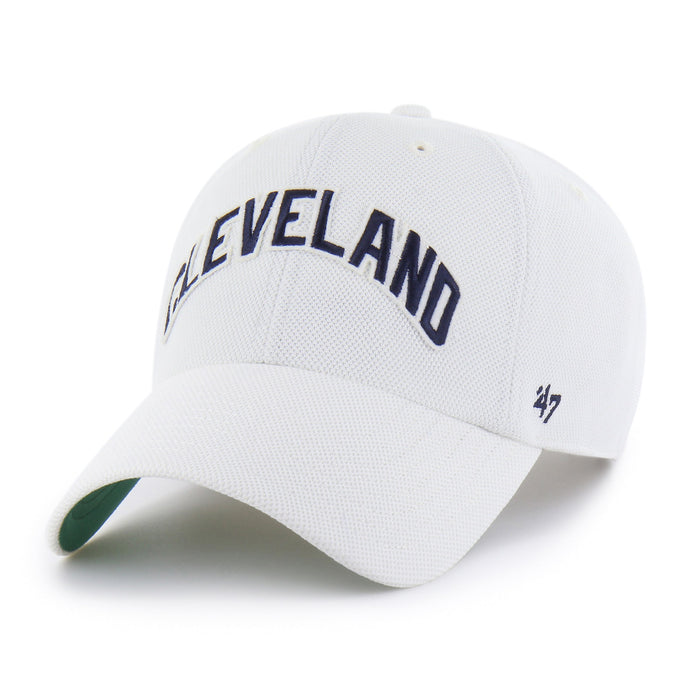 CLEVELAND GUARDIANS COOPERSTOWN GRANDSTAND PIQUE SCRIPT '47 CLEAN UP