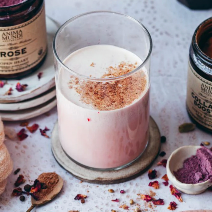 collagen booster powder diry rose chai