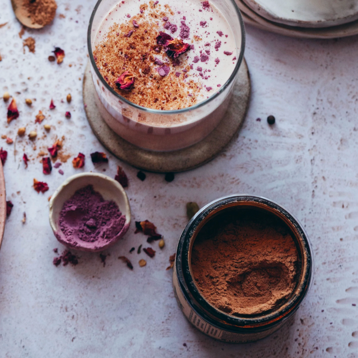 collagen booster powder diry rose chai