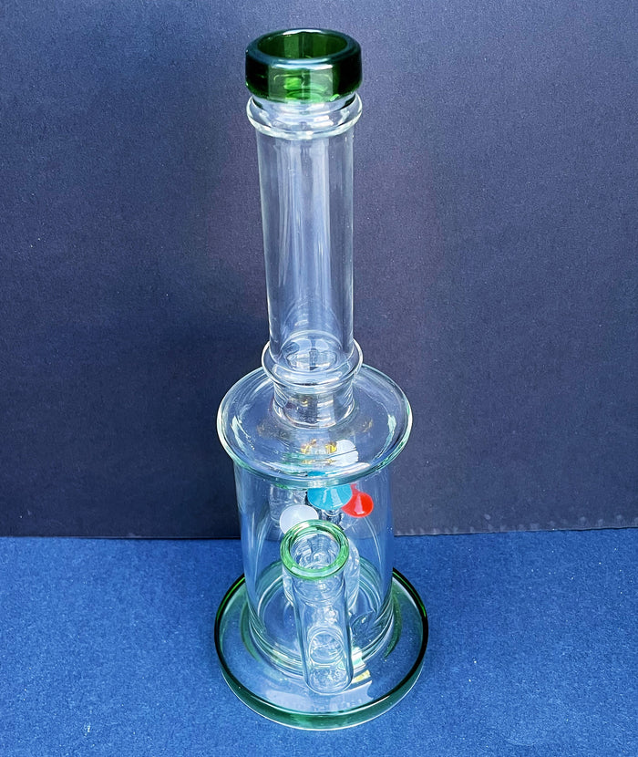 Collectible 11.5" Best Glass Rig w/Mushroom in Multi Colors & Mushroom Pipe