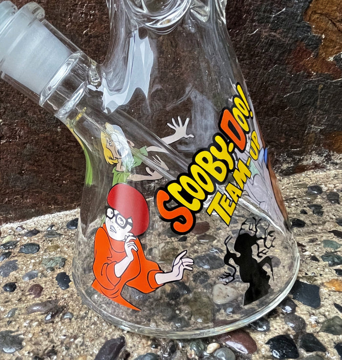 Collectible 14" Thick Heavy Glass Beaker Bong Scooby Doo Design 2 - Bowls