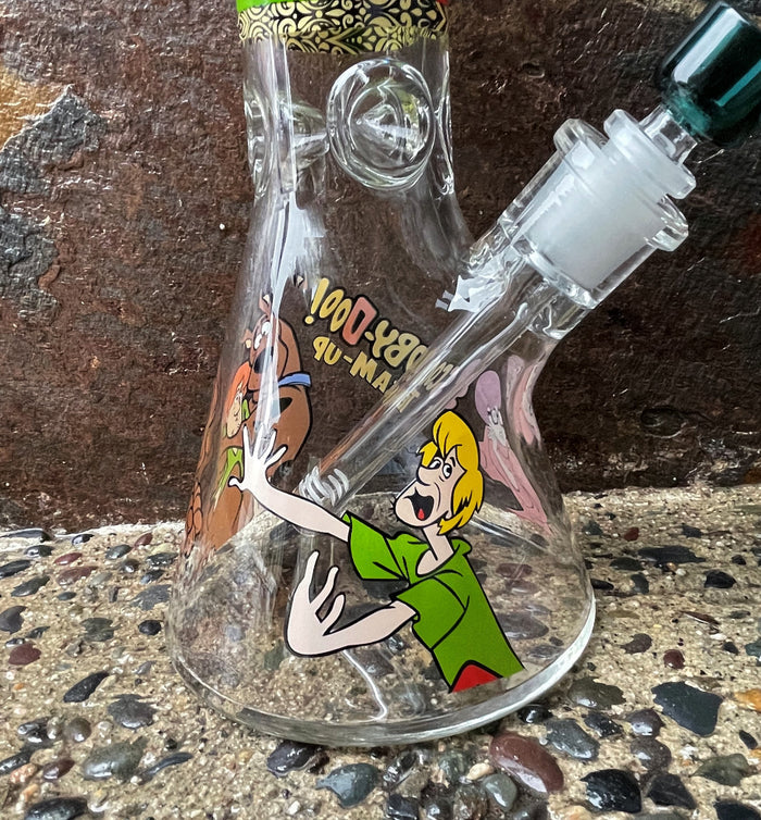 Collectible 14" Thick Heavy Glass Beaker Bong Scooby Doo Design 2 - Bowls