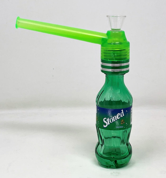 Collectible Best Mini Thick Glass Bottle 7" Bong Stoned get high Label