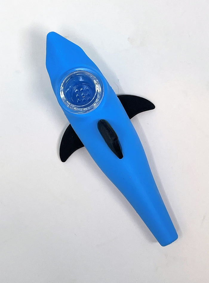 Collectible Thick Silicone Unbreakable 5.5" Shark Hand Spoon Pipe Bowl