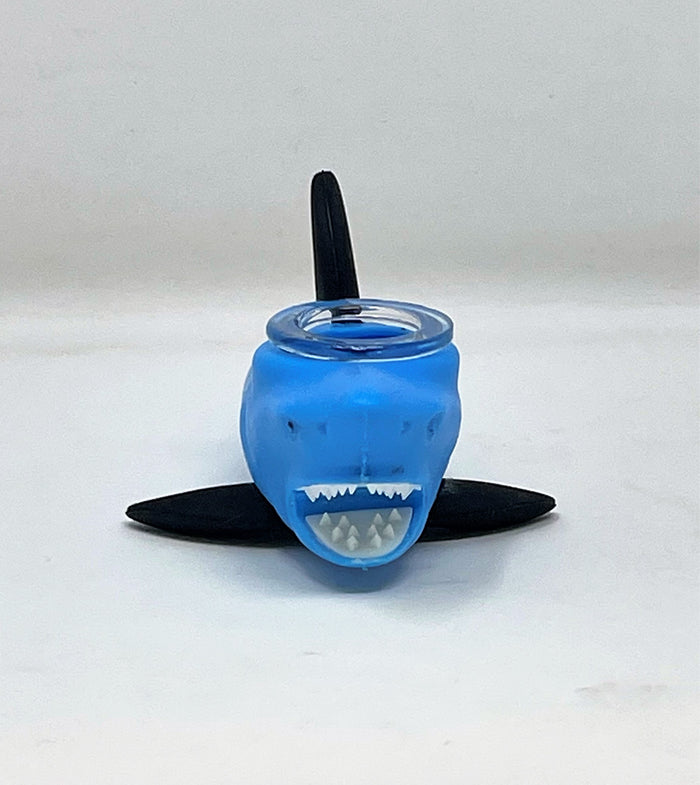 Collectible Thick Silicone Unbreakable 5.5" Shark Hand Spoon Pipe Bowl