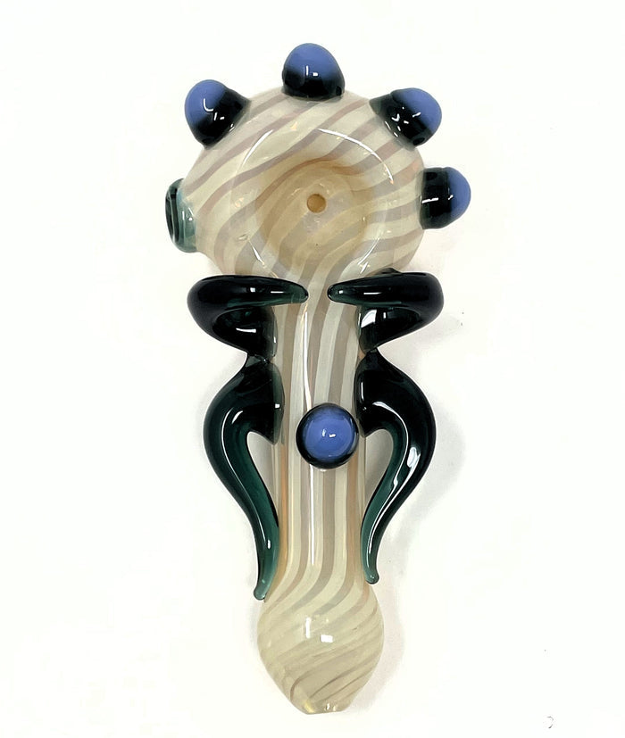 Collectible Unique Handmade 6" Thick Glass Hand Pipe