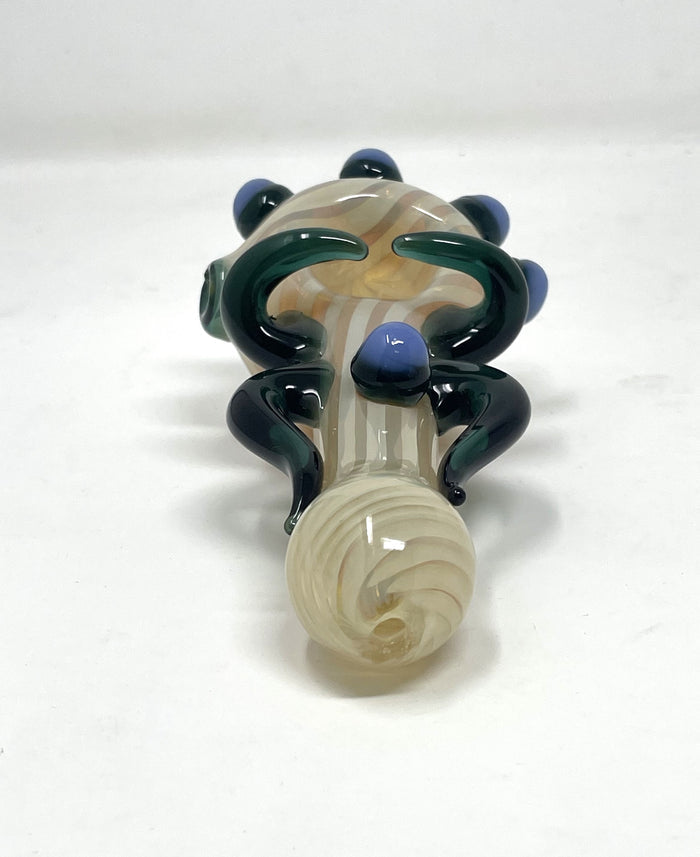 Collectible Unique Handmade 6" Thick Glass Hand Pipe