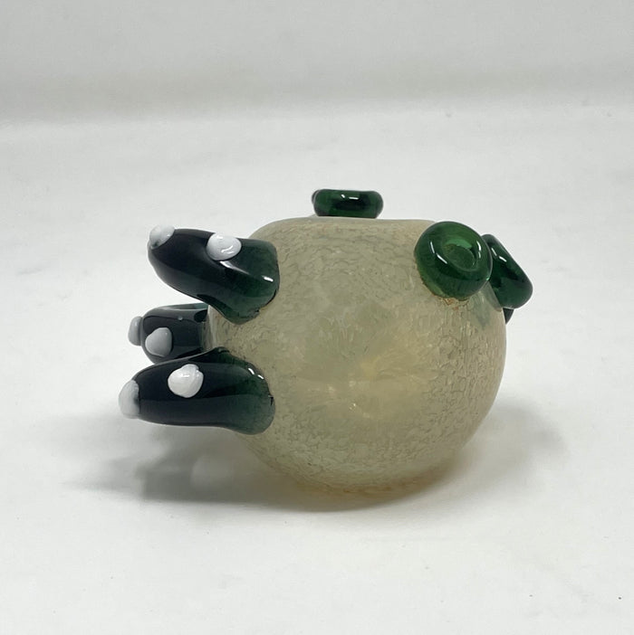 Collectible Unique Handmade Thick Glass 6" Hand pipe
