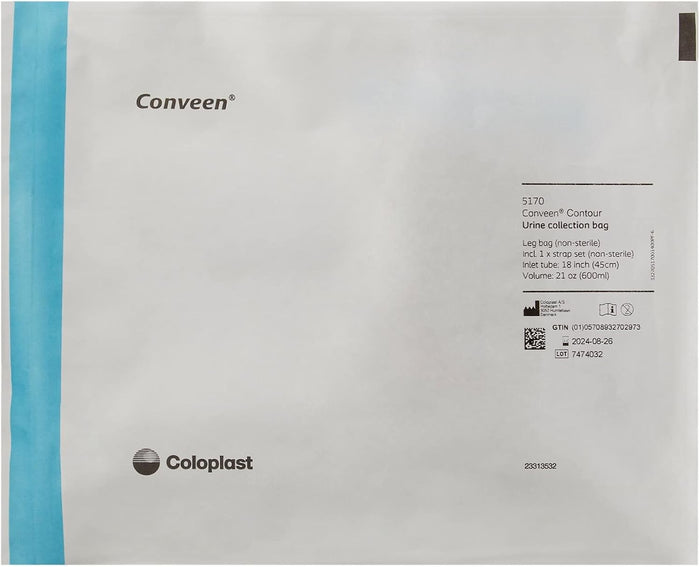 Coloplast Conveen Contour Leg Bag, 600 mL