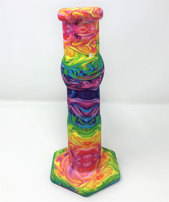 Colorful Thick Silicone Detachable Unbreakable 9" Bong Ice Catcher 14mm Bowl