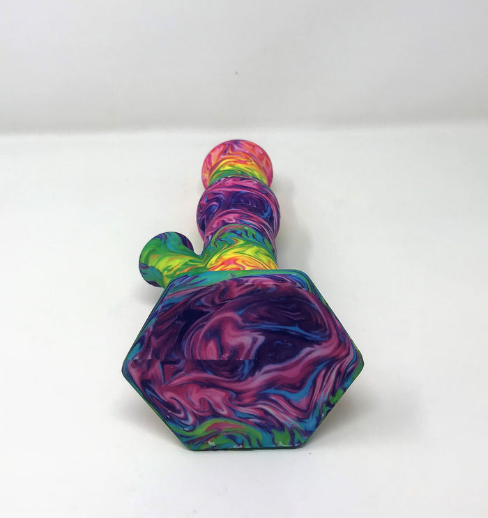 Colorful Thick Silicone Detachable Unbreakable 9" Bong Ice Catcher 14mm Bowl