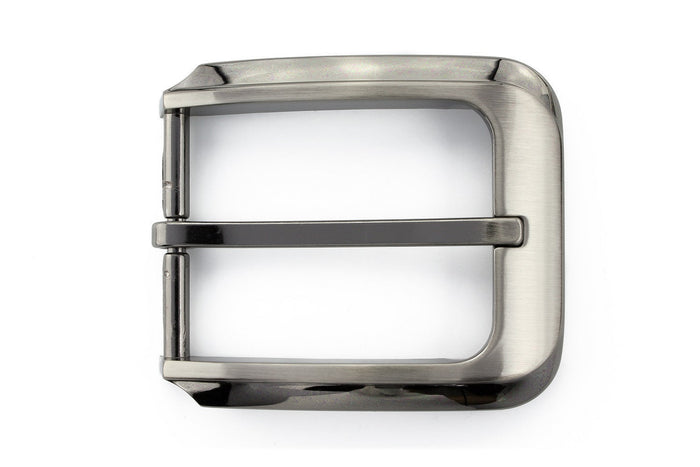Gunmetal Contemporary Prong belt buckle 35mm - Elliot Rhodes