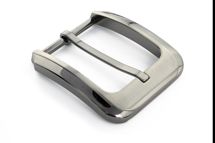 Gunmetal Contemporary Prong belt buckle 35mm - Elliot Rhodes
