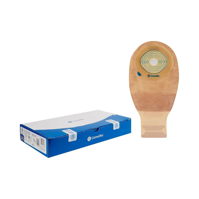 ConvaTec Esteem+ One-Piece Pouch, Flat, Cut-to-Fit, Transparent, 12-Inch, with Filter, Stomahesive, Standard Wear
