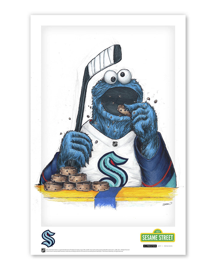 Cookie Monster x NHL Kraken Limited Edition Art Print