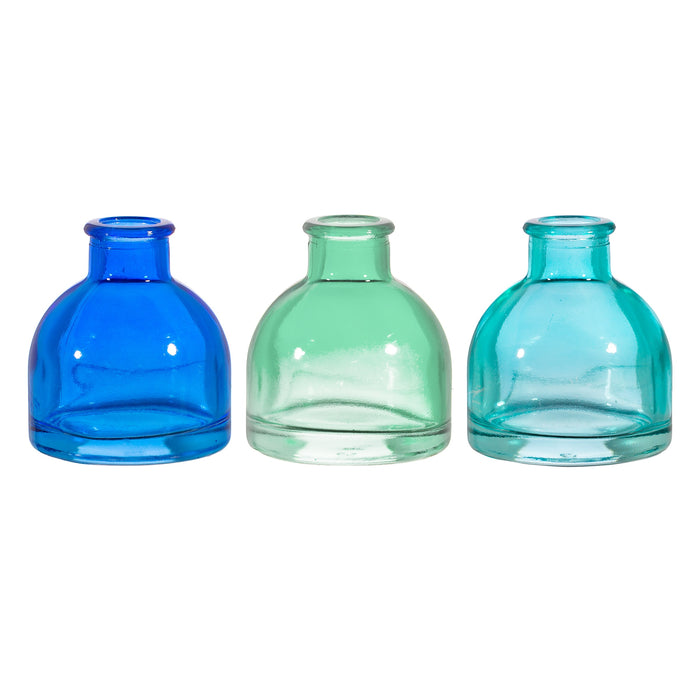 Cool Toned Mini Bud Vases - Set Of 3 - Modern Home Interiors