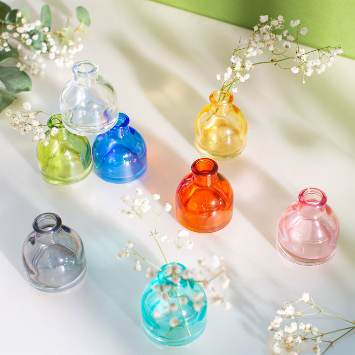 Cool Toned Mini Bud Vases - Set Of 3 - Modern Home Interiors
