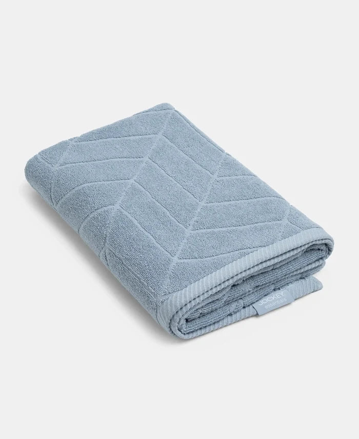 Cotton Terry Ultrasoft and Durable Patterned Bath Towel - Dusty Blue