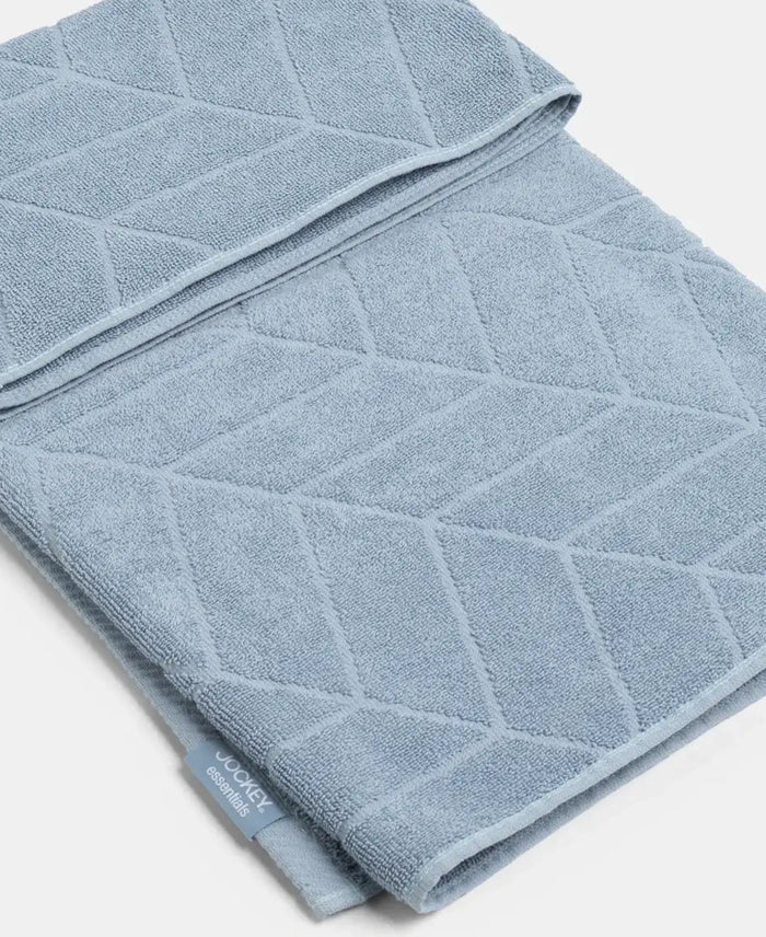Cotton Terry Ultrasoft and Durable Patterned Bath Towel - Dusty Blue