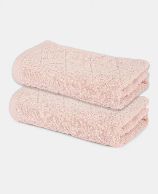 Cotton Terry Ultrasoft and Durable Patterned Hand Towel - Skin (Pack of 2)