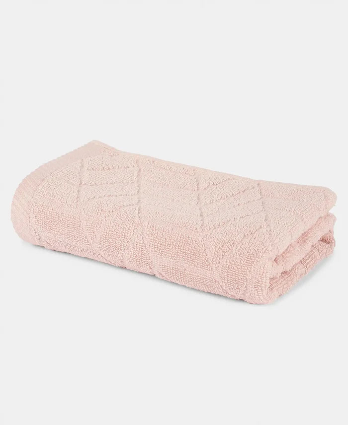 Cotton Terry Ultrasoft and Durable Patterned Hand Towel - Skin (Pack of 2)