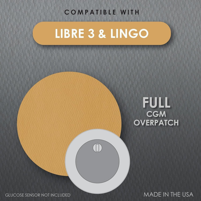 CoverGuard CGM Overpatch for FreeStyle Libre 3, Tan - 101-100T-Pack - LL Medico