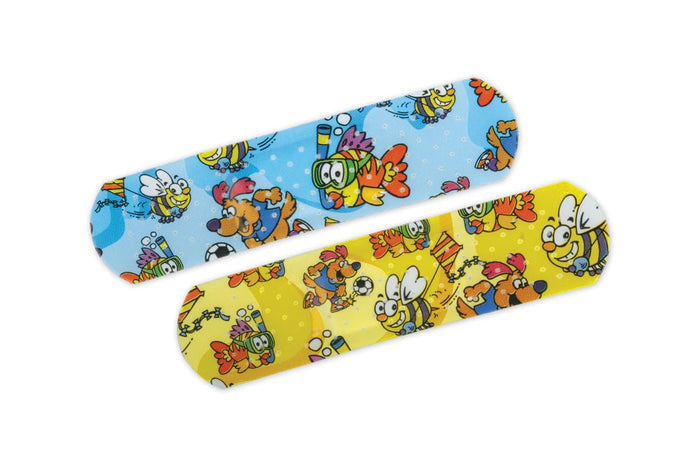 Curad Pup Quiz Pals Adhesive Bandages, Sterile, 3/4 x 3 In
