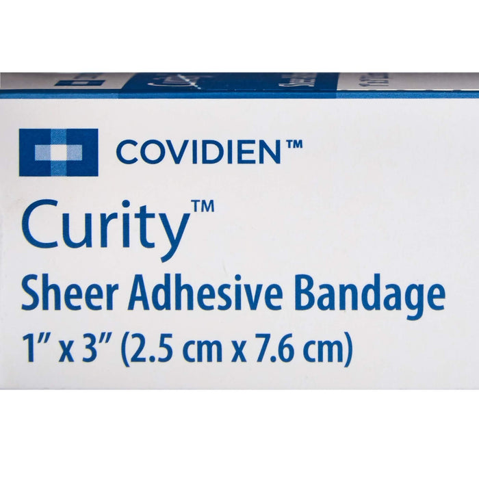 Cardinal Health Curity Sheer Adhesive Strip, 1 x 3 Inch