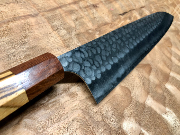 Custom Anryu B2 hammered Gyuto 210mm - Zebrawood