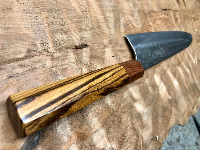 Custom Anryu B2 hammered Gyuto 240mm - Zebrawood