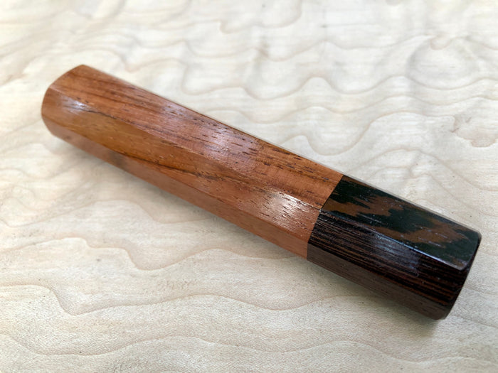 Custom Japanese Knife Handle (Wa Handle) - Yucatán Rosewood and Wenge