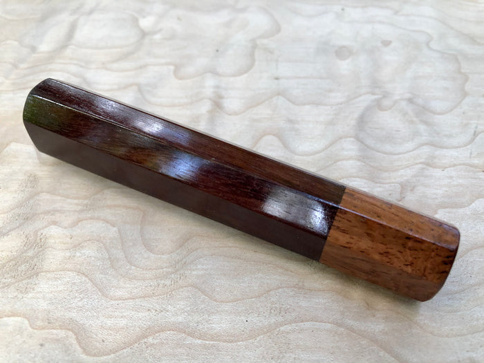 Custom Japanese Knife Handle (Wa Handle) -Brazilian Ebony and Yucatán Rosewood