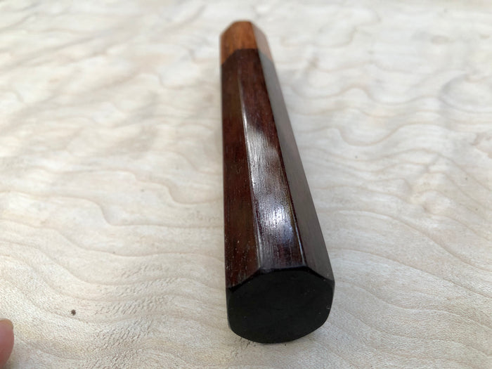 Custom Japanese Knife Handle (Wa Handle) -Brazilian Ebony and Yucatán Rosewood