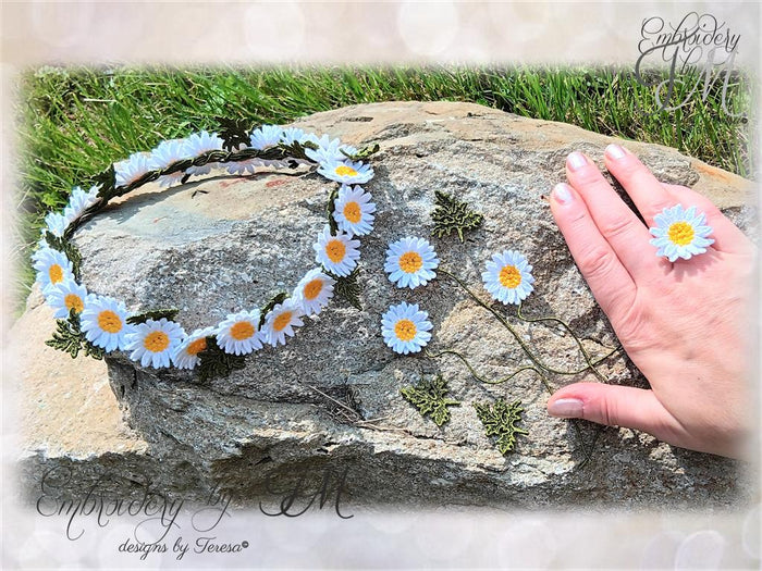 Daisies for wreath making /5x7 hoop