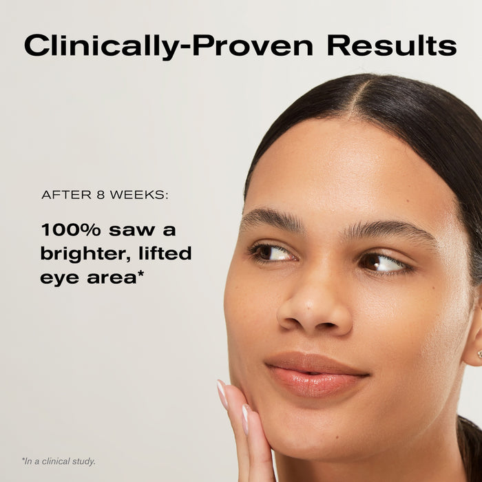 Clinically-Proven Results
After 8 Weeks: 100% saw a brighter, lifted eye area*

*In a clinical study.