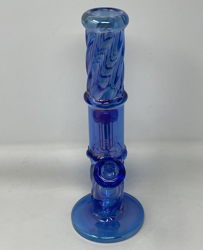 Dazzling Thick Twisted 12.5" Straight Water Pipe 8 arm tree percolator