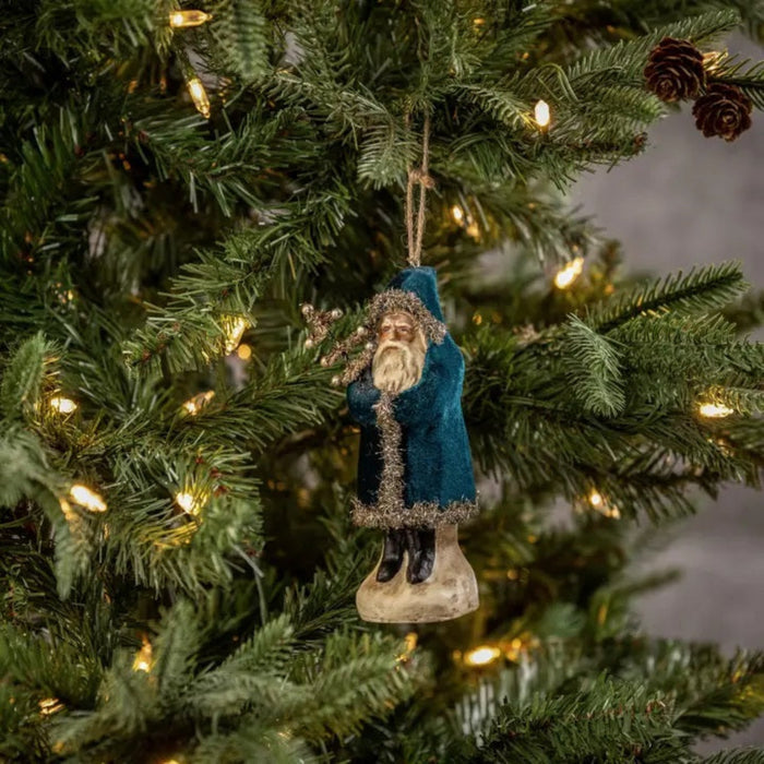 Deep Ocean Velvet Belsnickle Ornament