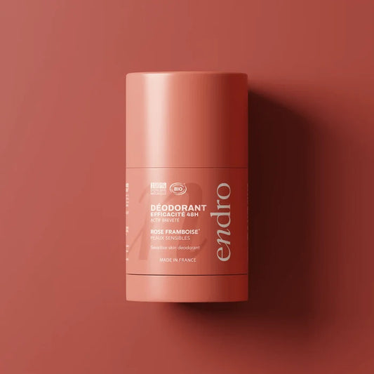 Déodorant stick rechargeable - Parfum rose - framboise - Endro Cosmetiques
