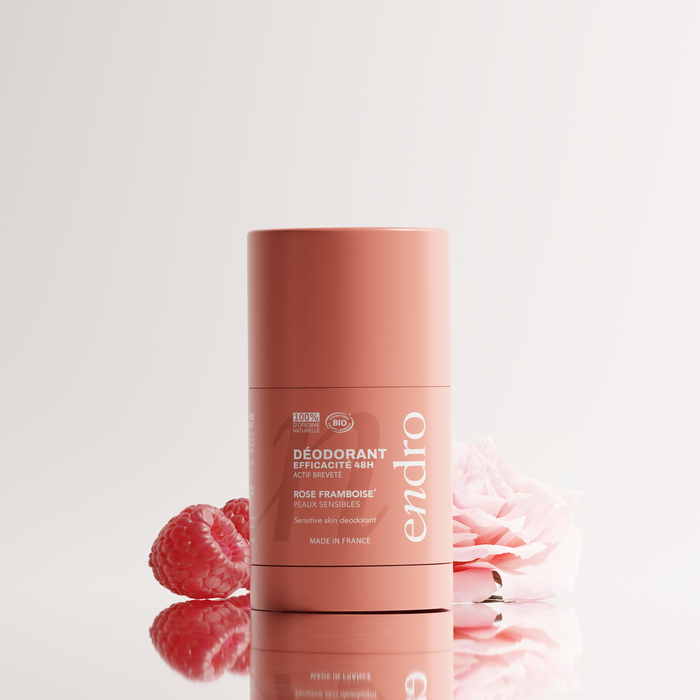 Déodorant stick 48H rechargeable - Parfum rose-framboise