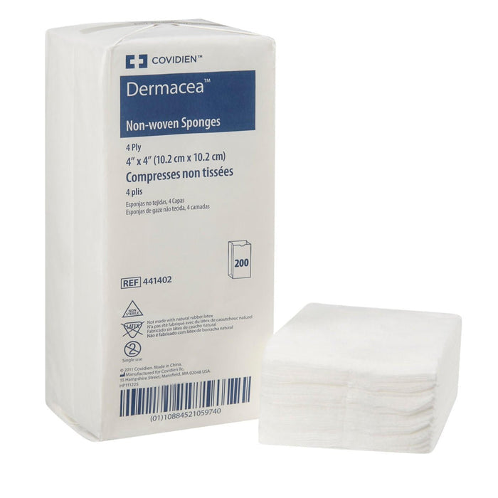 Dermacea Non - Sterile Non - Woven Sponge, 4 - Ply Square - 441400-Pack - LL Medico