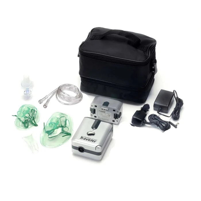 DeVilbiss Traveler Portable Compressor Nebulizer System - 6910P-DR - LL Medico